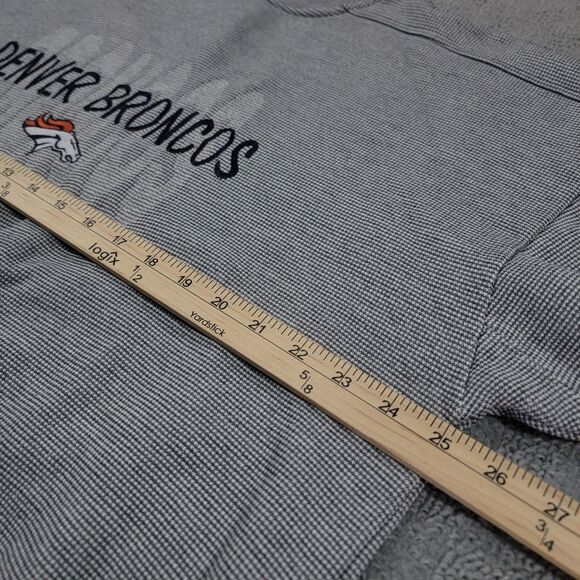 NFL Denver Broncos Logo Athletic Mens L Heather Gray Pullover Sweatshirt VTG - Picture 6 of 7